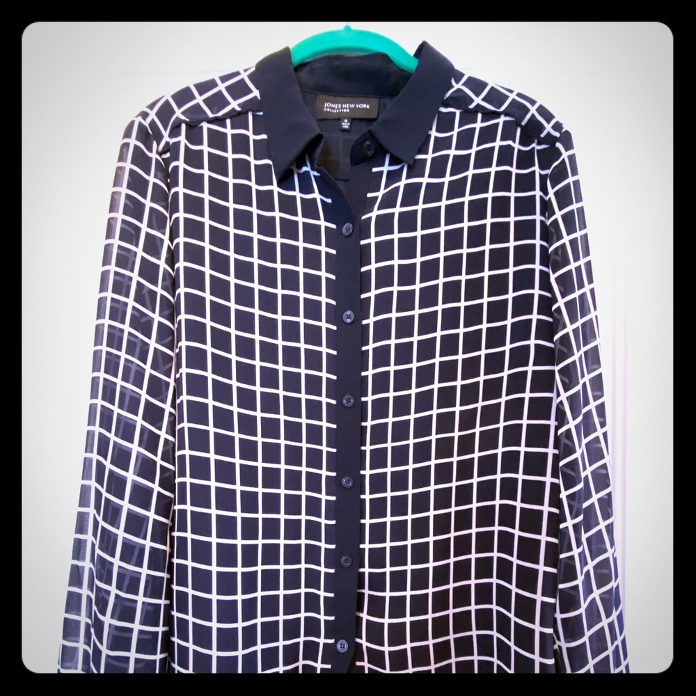 Classic Black & White Black Blouse